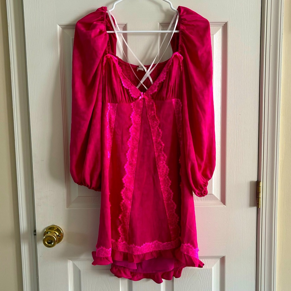 For Love and Lemons Long Sleeve Mini Dress